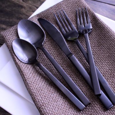 Arezzo Matte Black Flatware - Image 3