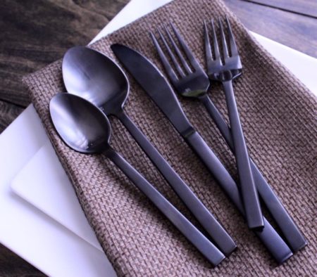 Arezzo Matte Black Flatware - Image 3