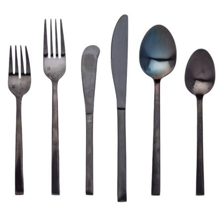 Arezzo Matte Black Flatware