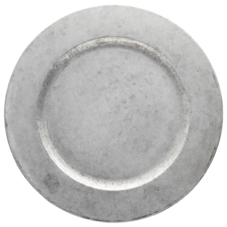 Galvanized Charger, Round