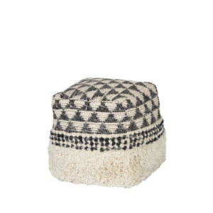 Geo Charcoal Pouf