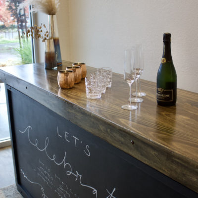 Chalkboard Bar, Farm Wood - Image 3