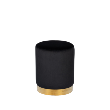 Lenox Black Ottoman