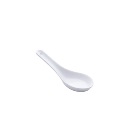 Asian Soup/Appetizer Spoon, White Ceramic