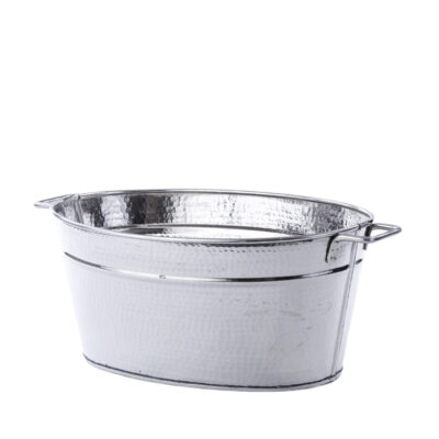 Hammered Stainless Beverage Tub, 7 gal