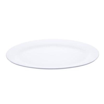 Oval White Ceramic Platter 14"x10"