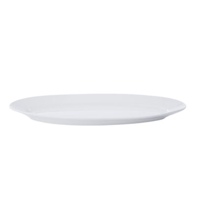 Oval White Ceramic Narrow Platter 24"