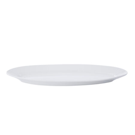 Oval White Ceramic Narrow Platter 24"